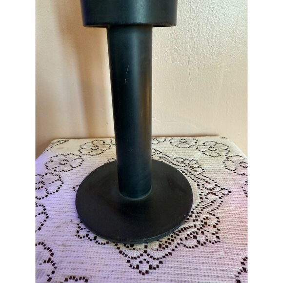 Vintage MCM Iron Spring Loaded Candle Holder Glass Shade - Picture 10 of 13